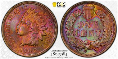 1907 1C MS64BN