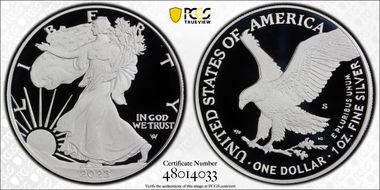2023-S $1 Silver Eagle First Strike PR70DCAM