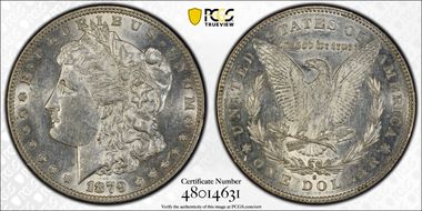 1879-S $1 Reverse of 1878 AU53