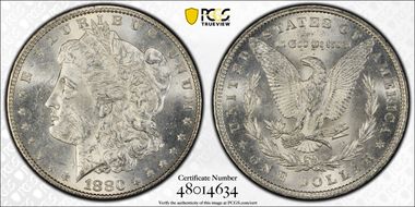 1880 $1 MS62