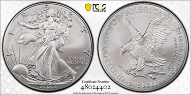 2023-W $1 Burnished Silver Eagle SP69