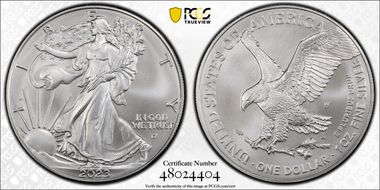 2023-W $1 Burnished Silver Eagle SP70