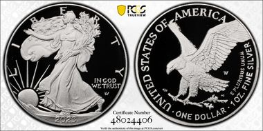 2023-W $1 Silver Eagle PR70DCAM