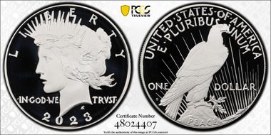 2023-S $1 Peace Dollar PR70DCAM