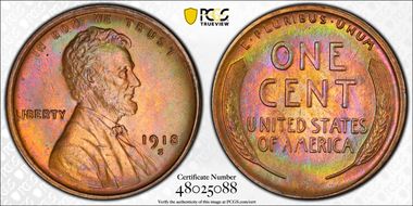 1918-S 1C MS64BN