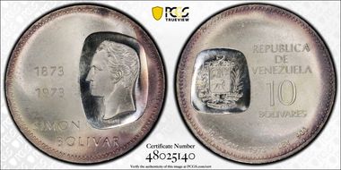 1973 10 Bol Simon Bolivar Centennial MS64