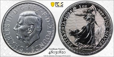 2024 £2 Britannia Ag First Strike MS68