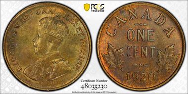 1920 1C Small Cent MS64BN