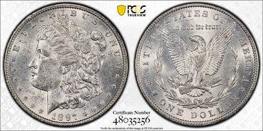 1897 $1 AU58