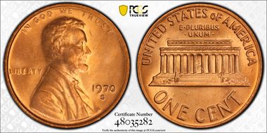 1970-S 1C Small Date MS64RD