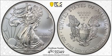 2012 $1 Silver Eagle MS65