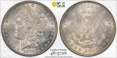 1878 7/8TF $1 Weak MS61