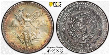 1985-Mo Onza Libertad Ag MS64