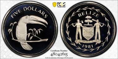 1981-FM $5 KM-44 Copper-Nickel PR69DCAM