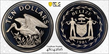 1981-FM $10 Spoonbill KM-65 Copper-Nickel PR69DCAM