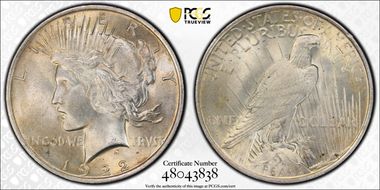 1922 $1 MS62
