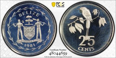 1981-FM 25C KM-49 Copper-Nickel PR68DCAM