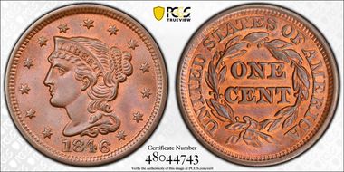 1846 1C Small Date MS66RB