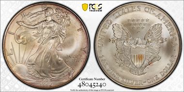 1996 $1 Silver Eagle MS69