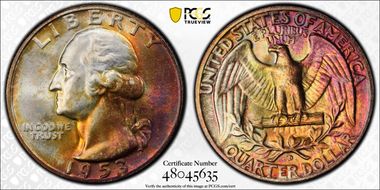 1953-D 25C MS67