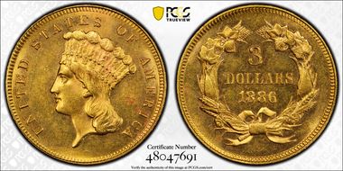 1886 $3 MS62