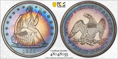1862 50C PR65