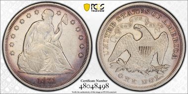 1871 $1 VF35
