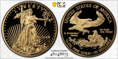 2018-W $10 Gold Eagle PR70DCAM