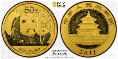 2011 50 Yn Panda Gold MS63