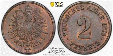 1875-B 2 Pfg J-2 MS62BN