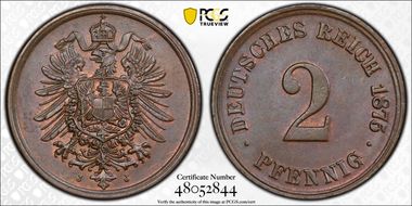 1875-J 2 Pfg J-2 MS63BN