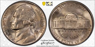 1941-S 5C Large S, FS-501 MS65