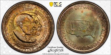 1953 50C Washington-Carver MS66