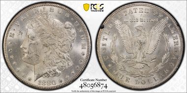 1880-CC $1 GSA Hoard MS62