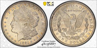 1921-D $1 AU50
