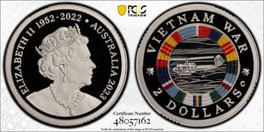 2023-C $2 Vietnam War Colorized  Ag PR70DCAM