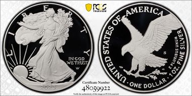 2023-S $1 Silver Eagle First Strike PR70DCAM