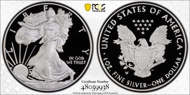 2020-W  $1 Silver Eagle PR70DCAM