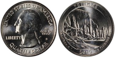 2010-D 25C Yosemite NP MS66