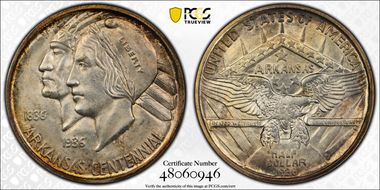 1936-D 50C Arkansas MS65