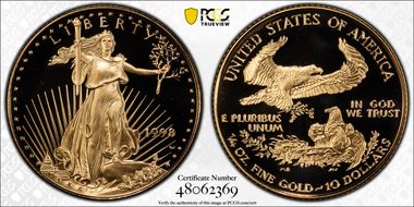 1998-W $10 Gold Eagle PR70DCAM