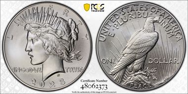 2023 $1 Peace Dollar MS70