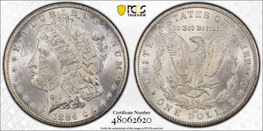 1884-CC $1 MS62