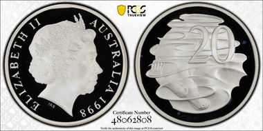 1998 20C Silver PR69DCAM