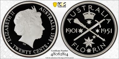 1998 20C 1951 Florin Silver PR70DCAM