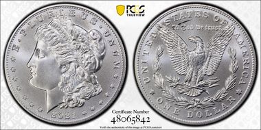 2021-D $1 Morgan Dollar 100th Anniversary MS68