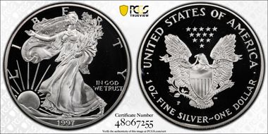 1997-P $1 Silver Eagle PR69DCAM