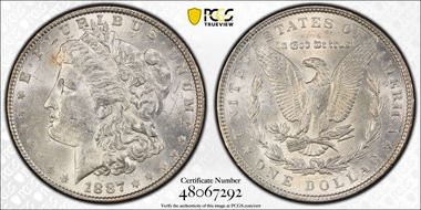1887 $1 MS62