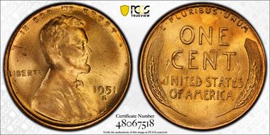 1951-S 1C MS65RD
