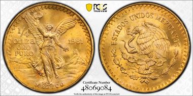 1981-Mo 1/4 oz Libertad Au MS68